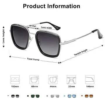 SOJOS Retro Polarized Sunglasses for Men Women All-Day Comfort