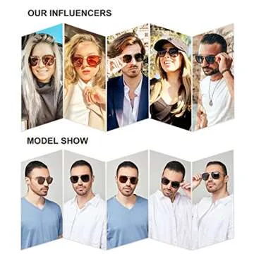 SOJOS Retro Polarized Sunglasses for Men Women All-Day Comfort