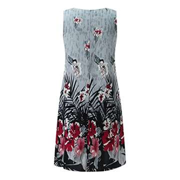 NMSL Maxi Dresses for Women Summer Classic and Comfortable Sleeveless Casual Independence Day Printed Sundress Crossbody Bags Dresses 2021 Tie Dye Dress V Neck Shirts, A08 Gray, X-Large