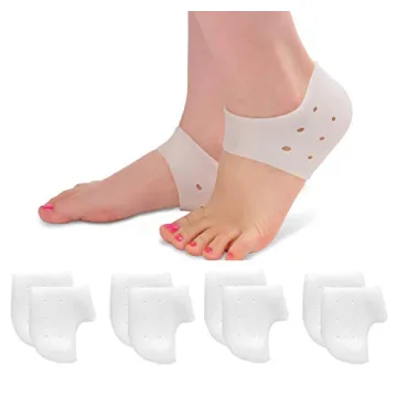 4 Pairs Heel Cups for Pain Relief - Silicone Inserts for Foot Comfort