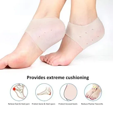 Heel Cups for Pain Relief - Silicone Inserts for Comfort