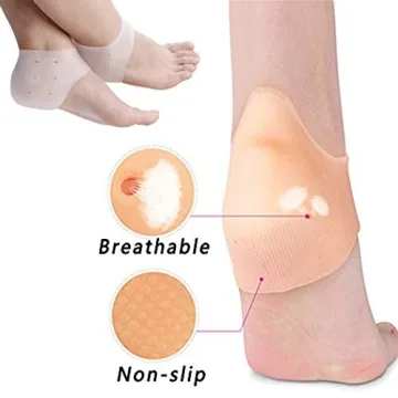 Heel Cups for Pain Relief - Silicone Inserts for Comfort