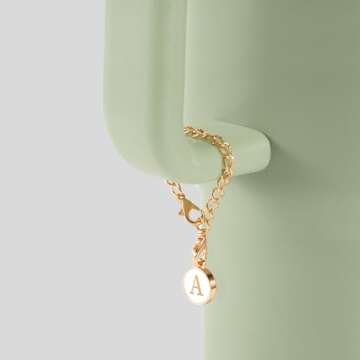 MaxBase Letter Charms Accessories for Stanley Cup, 2Pcs Personalized Initail Name ID Decor Charm for...