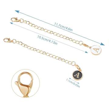 MaxBase Letter Charms Accessories for Stanley Cup, 2Pcs Personalized Initail Name ID Decor Charm for Stanley 30&40 oz Tumbler with Handle (Letter A)