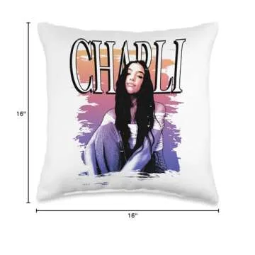 Charli D'Amelio Sitting Throw Pillow - Cozy and Stylish