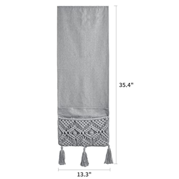 Mkono Macrame Sofa Organizer for Remotes and Magazines