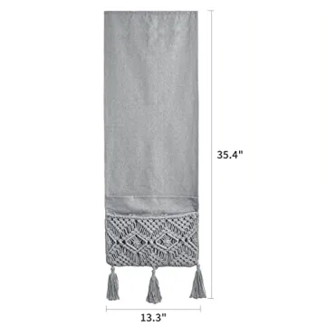 Mkono Macrame Sofa Organizer for Remotes and Magazines