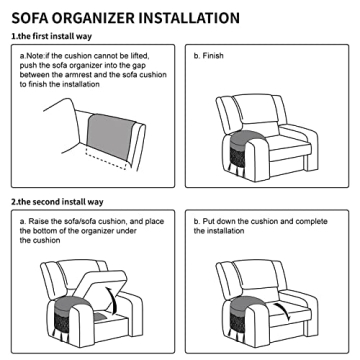 Mkono Macrame Sofa Organizer for Remotes and Magazines