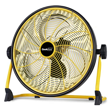 Geek Aire 16" Rechargeable Outdoor Fan - High Velocity Cooling for Camping & Garage
