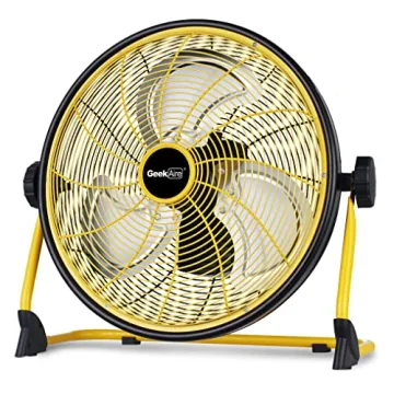 Geek Aire 16" Rechargeable Outdoor Fan - High Velocity Cooling for Camping & Garage