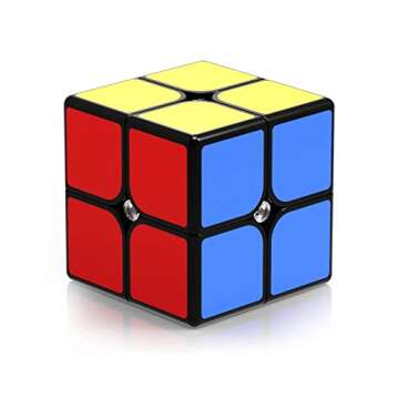 Classic Magic Cube 2" Puzzle 2x2 Smart Speed Cube Educational Game Brain Teaser (1 Pack, Black)