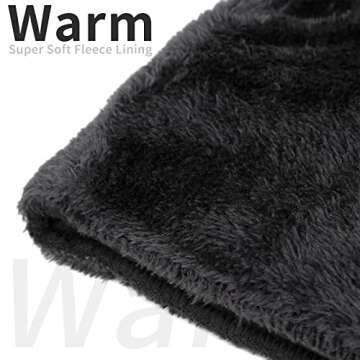 Achiou Ski Mask for Women Men, Sherpa Hood Ski Mask, Winter Balaclava Windproof Hooded Scarf Cold We...