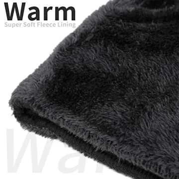 Achiou Ski Mask for Women Men, Sherpa Hood Ski Mask, Winter Balaclava Windproof Hooded Scarf Cold We...