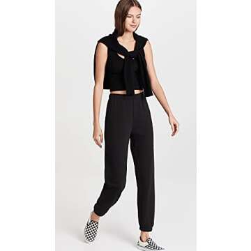 Free People Women's Solid Rib Brami, Black