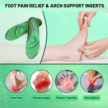 ORHILYA High Arch Support Insert for Plantar Fasciitis Relief