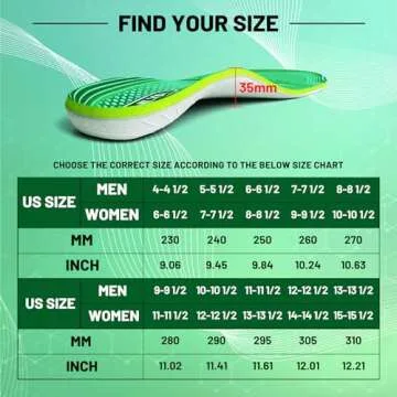 ORHILYA High Arch Support Insert for Plantar Fasciitis Relief