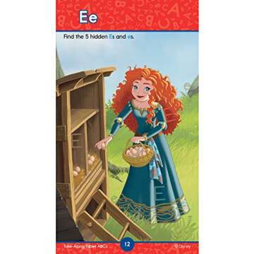 Disney Learning Princess Take-Along Tablet: ABCs-Phonics Activity Workbook for Writing and Tracing Letters, Letter and Sound Recognition, Coloring, ... Ages 3+ (64 pgs) (My Take-Along Tablet)