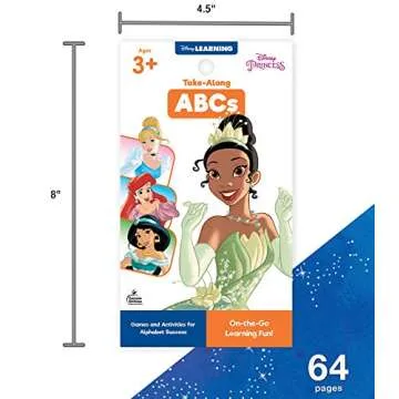 Disney Learning Princess Take-Along Tablet: ABCs-Phonics Activity Workbook for Writing and Tracing Letters, Letter and Sound Recognition, Coloring, ... Ages 3+ (64 pgs) (My Take-Along Tablet)