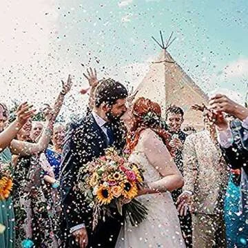 8 PCS Confetti Poppers Cannons for Gender Reveal Wedding Birthday Graduation Baby Shower Anniversary Christmas New Year's Kids Fun Party Supplies Decorations and Favors (Pink + Gold)