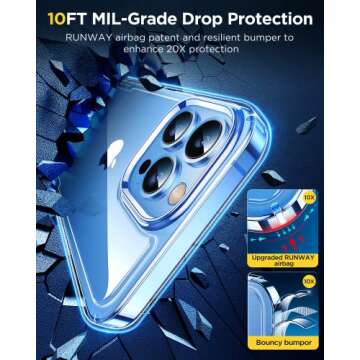 Humixx 𝟐𝟎𝟐𝟐 𝐔𝗽𝗴𝗿𝗮𝗱𝗲𝗱 for iPhone 13 Pro Case with 2X Screen Prote...