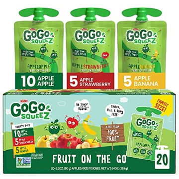 GoGo squeeZ Fruit on the Go Variety Pack - 20 Pouches