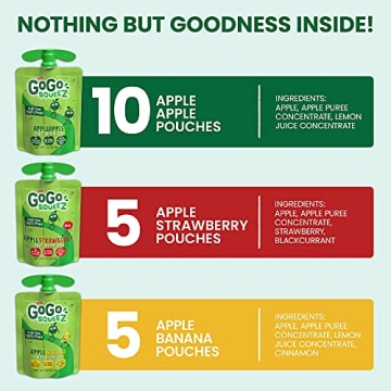 GoGo squeeZ Fruit on the Go Variety Pack - 20 Pouches