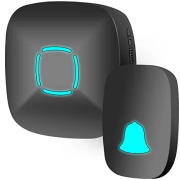 Lovin Waterproof Wireless Doorbell Kit - 36 Chimes, 1000ft Range, Black