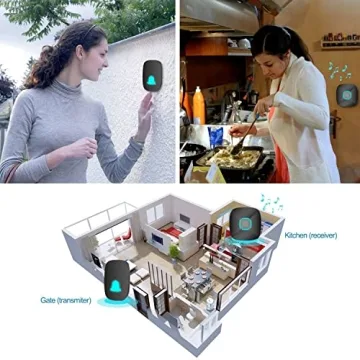 Wireless Waterproof Doorbell Kit - Lovin Black