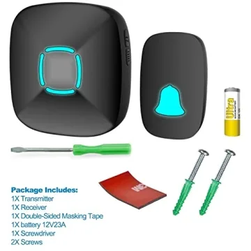 Wireless Waterproof Doorbell Kit - Lovin Black