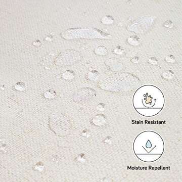 Babyletto Toco Upholstered Swivel Glider and Stationary Ottoman in Performace Cream Eco-Weave, Water Repellent & Stain Resistant, Greenguard Gold Certified