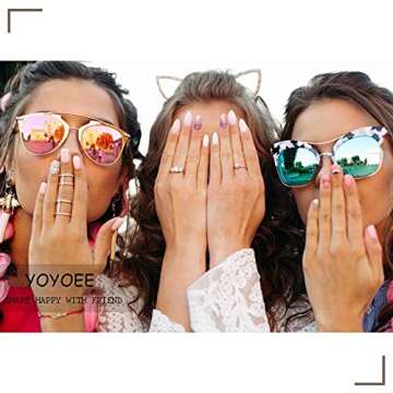 YoYoee Nude Press On Nails Coffin Long Fake Nails Acrylic Gradient False Nails Marble Full Cover Stick On Nails for Women and Girls (24 PCS)