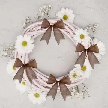 Brown Sheer Organza Ribbon for Wreath Bow 25 Yards