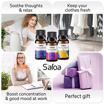 Top 6 Blends Essential Oils Set - Essential Oils Blends for Diffuser - Aromatherapy Blends Oils for Dream, Mood, Breathe, Love, Feel Good, Stress Relief