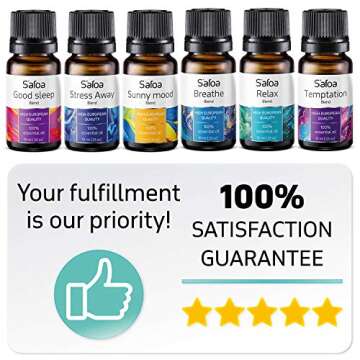 Top 6 Blends Essential Oils Set - Essential Oils Blends for Diffuser - Aromatherapy Blends Oils for Dream, Mood, Breathe, Love, Feel Good, Stress Relief