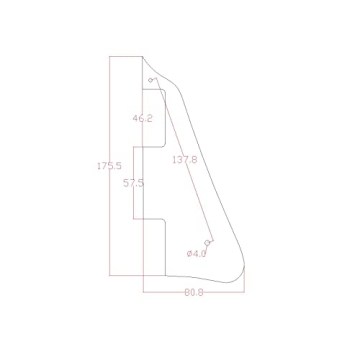 KAISH Single Cream 1 Ply LP Guitar Pickguard with Chrome Bracket for Epi Les Paul