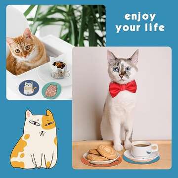 Cat Diamond Painting Coasters - DIY Kits for All Ages