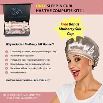 Sleep ‘N Curl Heatless Hair Curler Kit - Silk Cap Set