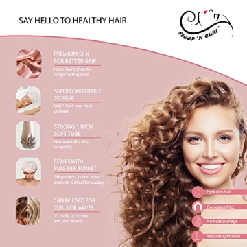 Sleep ‘N Curl Heatless Hair Curler Kit - Silk Cap Set