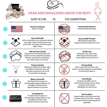 Sleep ‘N Curl Heatless Hair Curler Kit - Silk Cap Set