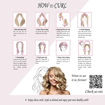 Sleep ‘N Curl Heatless Hair Curler Kit - Silk Cap Set