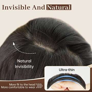 KooKaStyle Clip in Synthetic Hair Extensions Long Wavy 4PCS Thick Hairpieces Chestnut Brown Fiber Double Weft Natural Hair Extensions 20 Inch for Women