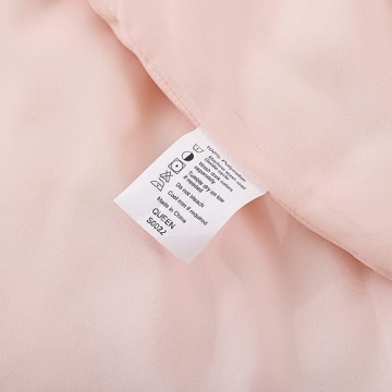 ROSGONIA Blush Full Size Comforter Set with Pillowcases