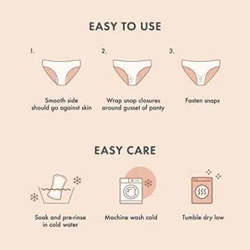 Rael Reusable Organic Cotton Panty Liners for Women