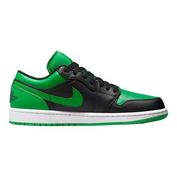 Nike Air Jordan 1 Low Men's Shoes Black-Lucky Green-White