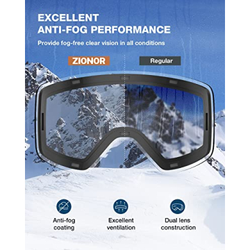 ZIONOR X11 Ski Goggles with Magnetic Lens System for All