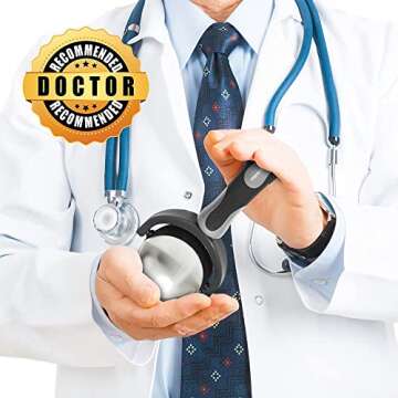 PRIME Fitness Cold Massage Roller Ball | Cold Therapy | Ice Roller Ball with Handle | cryo Stick | Relieve Muscle Pain (Black)