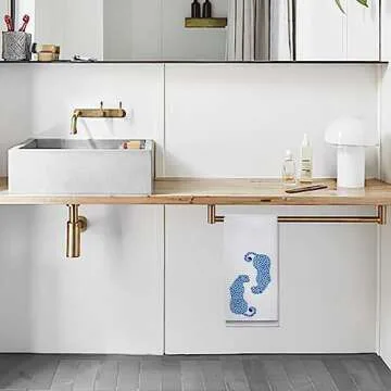 OHSUL Preppy Blue Cheetah Leopard Absorbent Kitchen Towels Dish Towels Dishcloth,Trendy Retro Western Hand Towel Tea Towel for College Dorm Bathroom Kitchen Decor