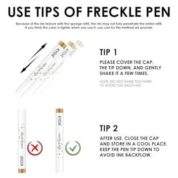 KYDA 2 Pcs Freckle Makeup Pen - Lifelike & Waterproof Freckles for Effortless Beauty