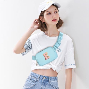 Teen Girls' Cute Initial Patch Fanny Pack Belt Bag