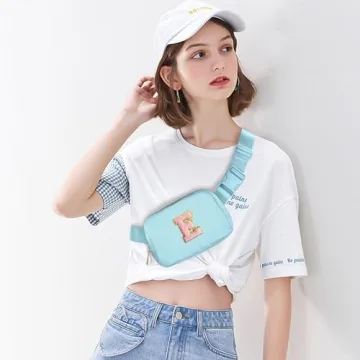 Teen Girls' Cute Initial Patch Fanny Pack Belt Bag